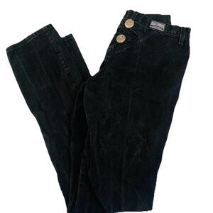 Vtg Rough Rider Jeans  Circle T 11/12X36 Western Rodeo High Waist Cowgirl Black